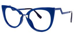 Jacqueline Cat Eye Blue Glasses1