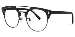 Clarence Aviator Black Glasses1