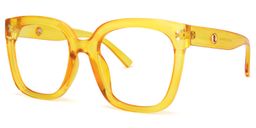 Ebony Square Earthy-Yellow Glasses1
