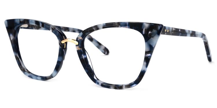 Martha Cat Eye Blue-Tortoise Glasses
