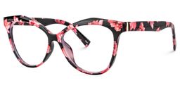 Saul Cateye Pink Floral Glasses1
