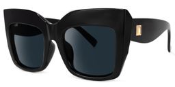 Alberta Cat Eye Black Sunglasses1