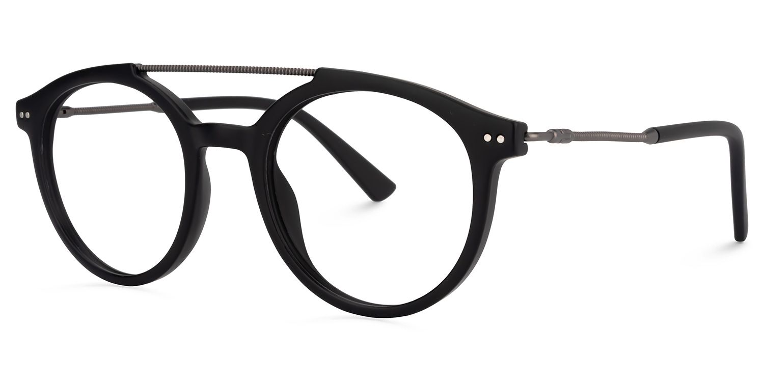 Aviator Black Glasses | Zeelool Glasses1