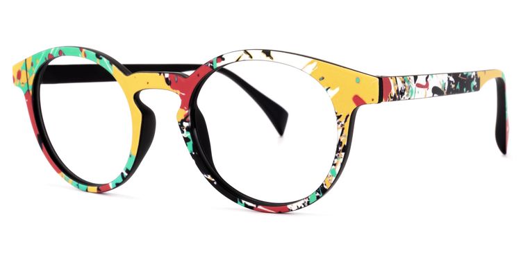 Street-Artist Round Colorful Glasses