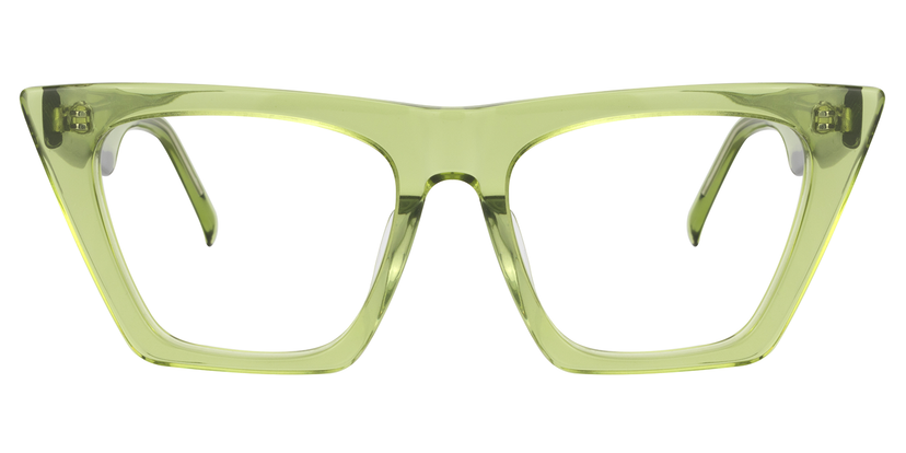 Cecile Cat Eye Light-Green Glasses