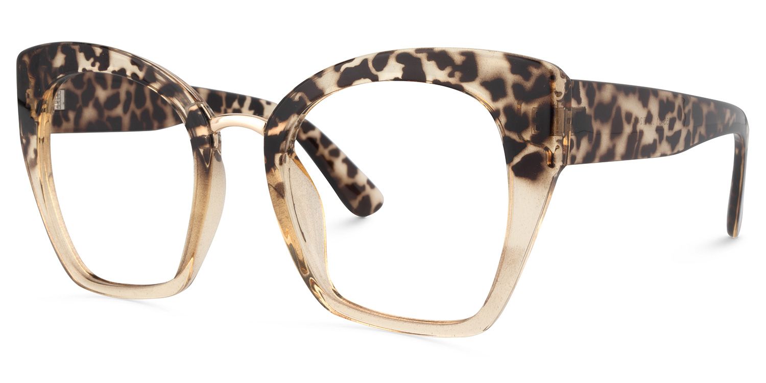Denis Cat-eye Light Blonde Tortoise Frame Glasses1