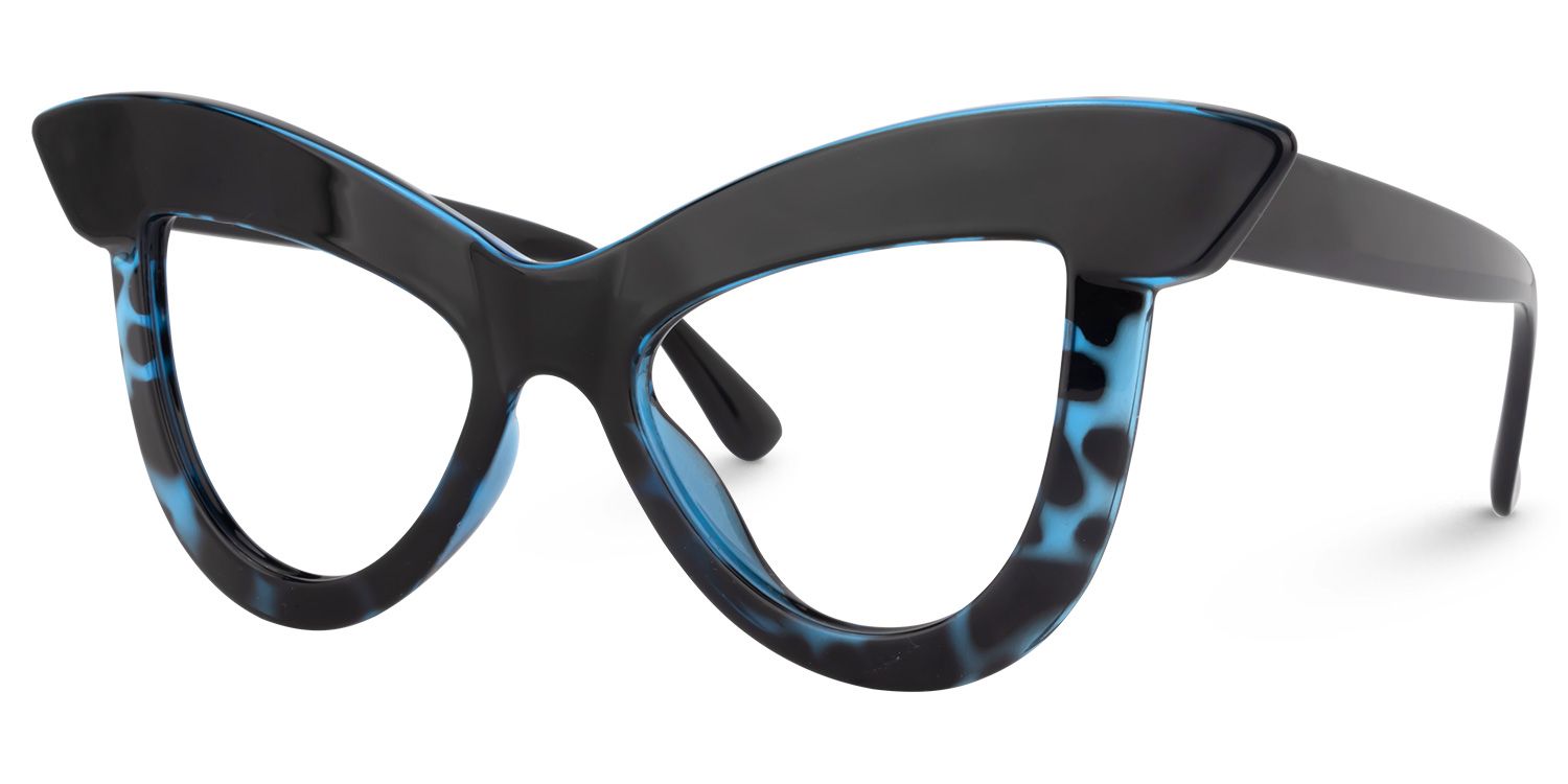 Cat Eye Blue-Tortoise Glasses | Zeelool Glasses2