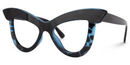 Dent Cat Eye Blue-Tortoise Glasses2