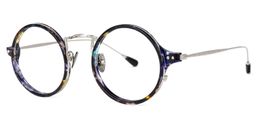 Ortiz Round Blue-Floral Glasses1
