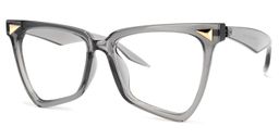 Cicely Geometrical Gray Eyeglasses1
