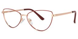 Lorenzo Cateye Red Glasses1
