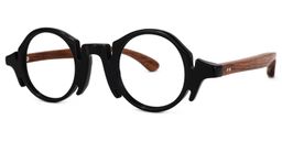 Charlie Black Round Glasses1