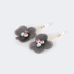 Vintage Petal Shaped Gray Earrings Vintage Petal S0