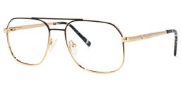 Becci Geometric Black-Gold Glasses1