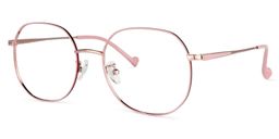 Qusay Round Pink Glasses1