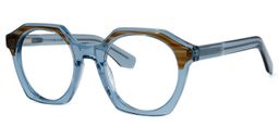 Occeus Geometric Light-Blue Glasses1