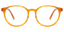 Nydia Oval Glasses Orange Glasses0