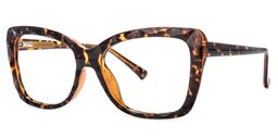 Edna Yellow-Tortoise Rectangle Glasses1