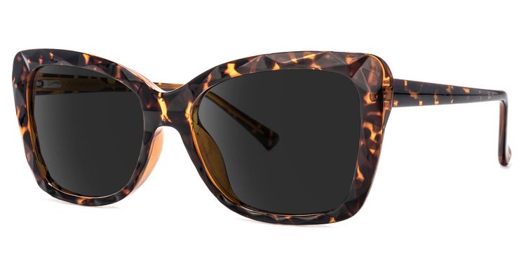 Edna Yellow-Tortoise Rectangle Sunglasses