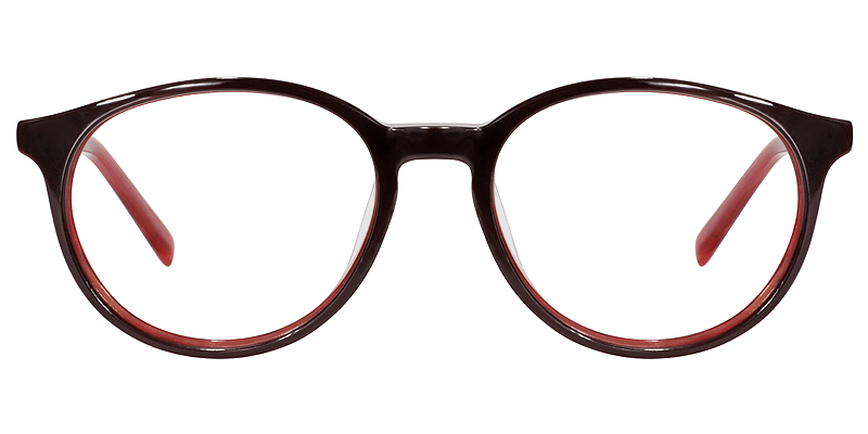 Round Red Glasses | Zeelool Eyeglass Frames0