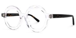 Brigette Round Clear Glasses1