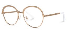 Qadir Browline Gold Glasses1