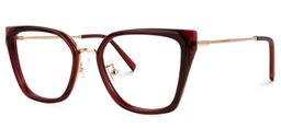 Martine Square Red Glasses1