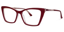 Douglass Cat Eye Red Glasses1