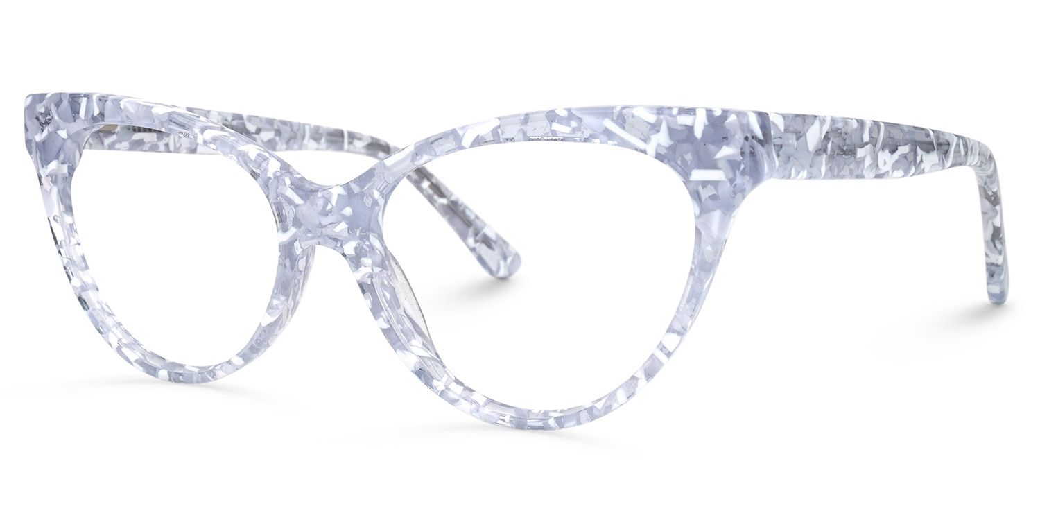 Cat Eye White-Clear Glasses | Zeelool Glasses1