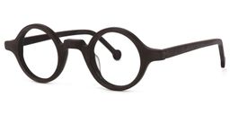 Arale Round Burnt Umber Glasses1