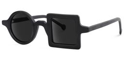 Paola Black Geometric Sunglasses1