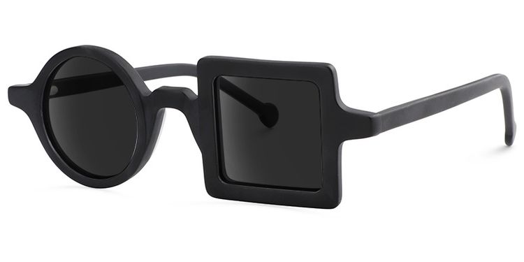 Paola Black Geometric Sunglasses