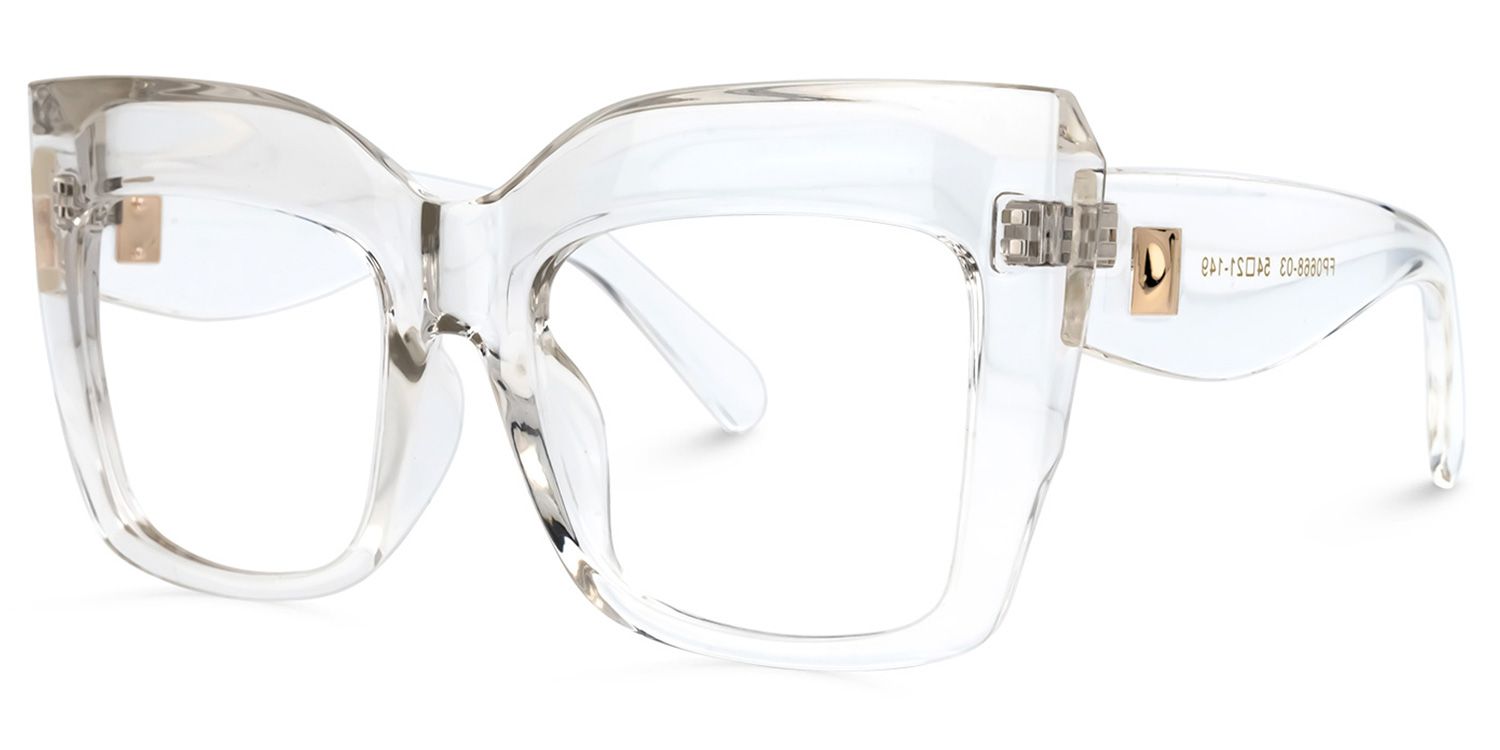 Cat Eye Clear Glasses | Zeelool Optical Online1