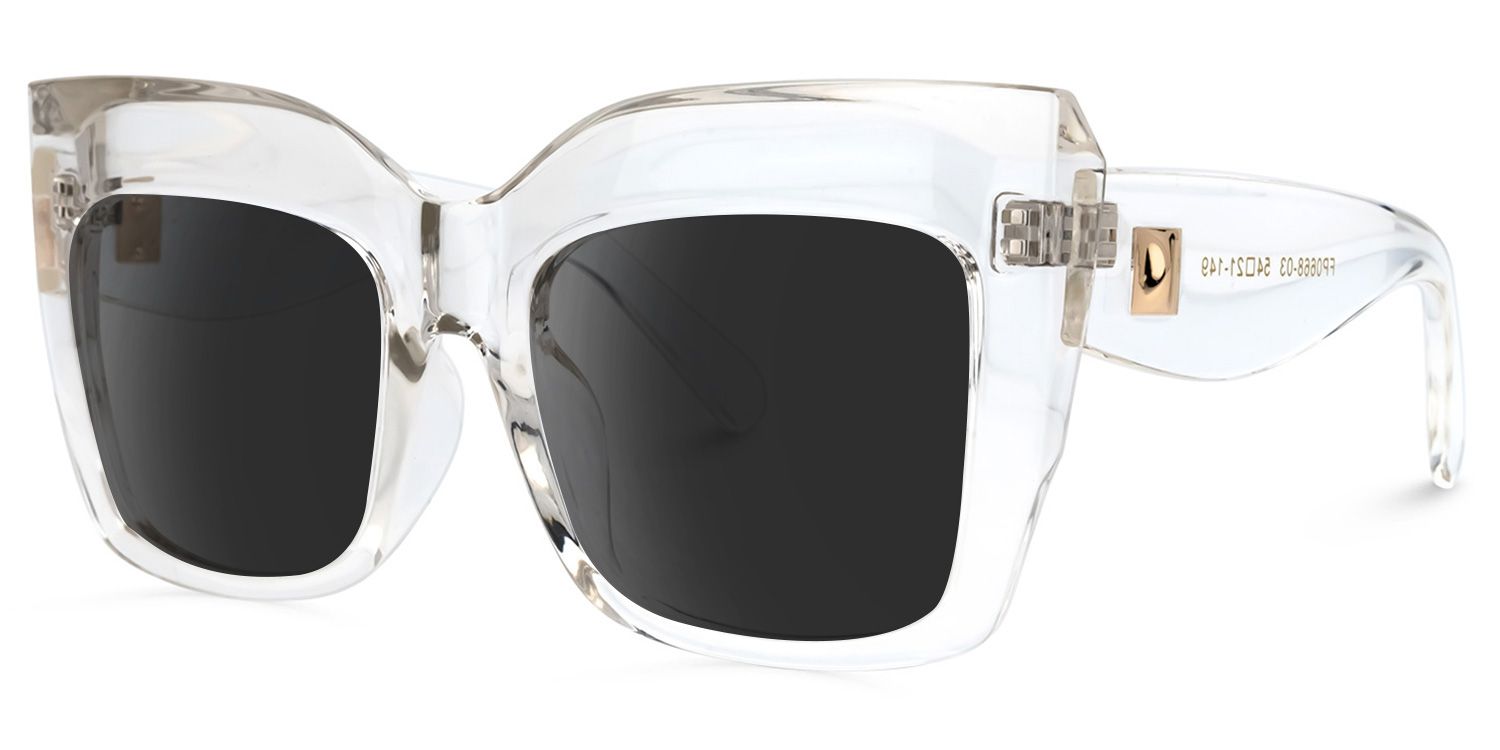 Alberta Plastic Clear Frame Sunglasses | ZEELOOL1