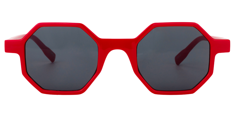 Geometric Red Sunglasses | Zeelool Sunglasses0
