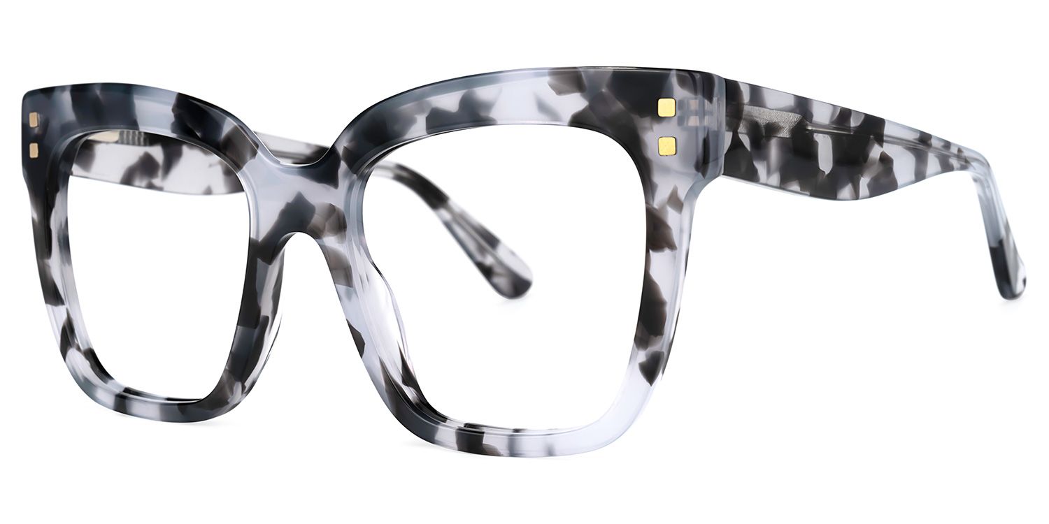 Minguela Square Gray-Tortoise Acetate Eyeglass Frames | ZEELOOL1