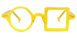 Paola Asymmetric Yellow Glasses0