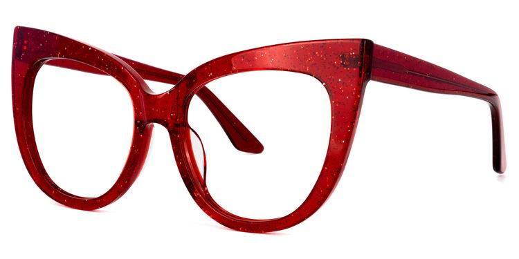 Trenton Cateye Red Glasses