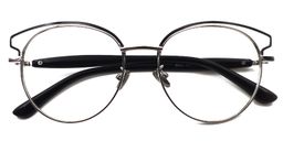 Edna Cateye Black/Silver Glasses1