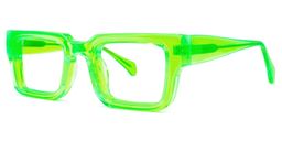 Glaucia Green Square Glasses1