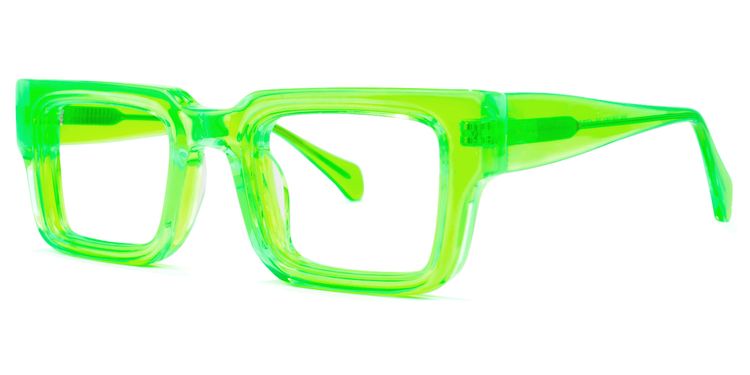 Glaucia Green Square Glasses