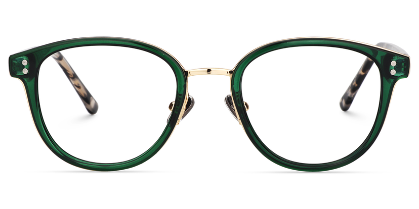 Matthew Round Green Glasses
