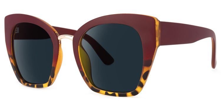 Denis Cat Eye Red Sunglasses