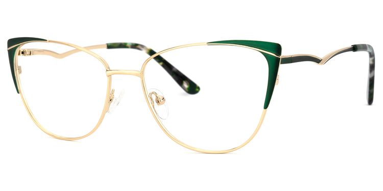 Jannette Cateye Green Glasses