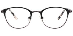 Beata Oval Black Glasses0