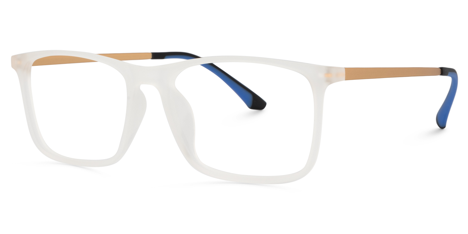 Rectangle White Glasses | Zeelool Glasses2