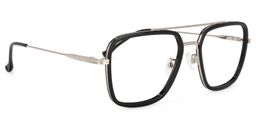 Nayeli Black-Silver Aviator Glasses2