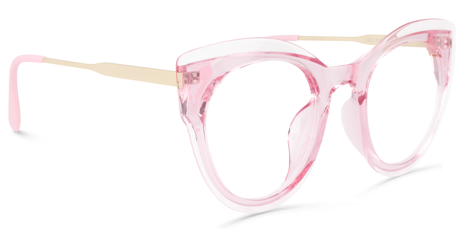 Cat Eye Pink Glasses | Zeelool Glasses2