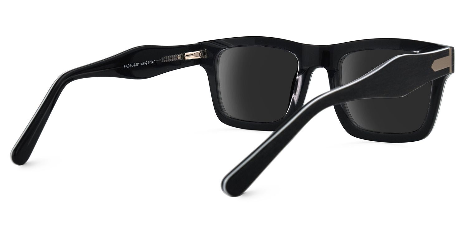 Riley Rectangle Dark-Gray Frame Sunglasses Online Sale | ZEELOOL3