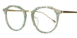 Amanda  Geometric Green Glasses4